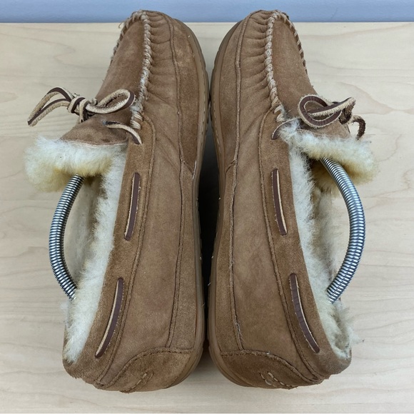 L.L. Bean Men’s Size 11.0 M Wicked Good Slipper Moccasins Brown Suede Lined - Picture 6 of 10
